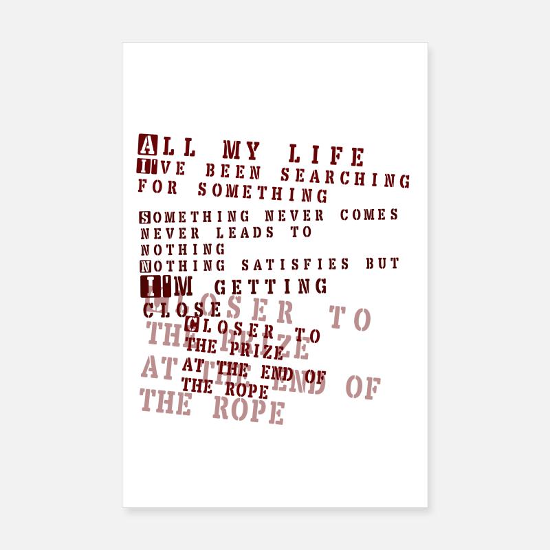 all my life - foo fighters - Poster 8" x 12" (20x30 cm) - white