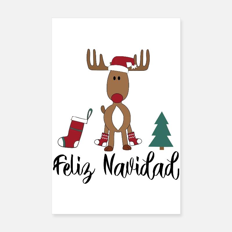 Weihnachten spanisch Poster 20x30 cm