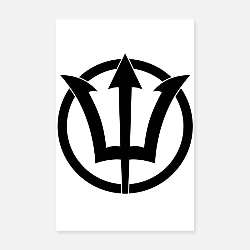 Poseidon-Dreizacksymbol Poster 20x30 cm