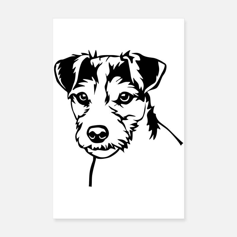 Tête de Parson Russell Terrier Poster 20 x 30 cm