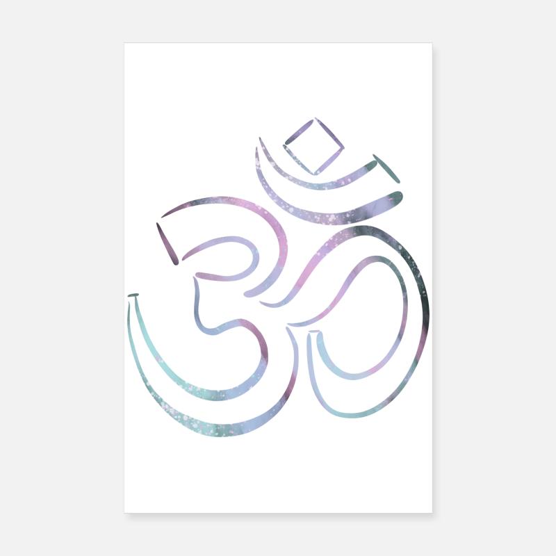 Colorful Karma Om Sign Poster 8" x 12" (20x30 cm)