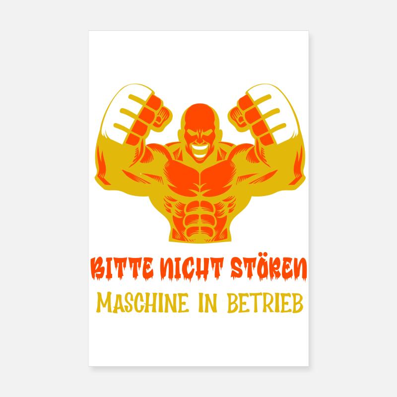 Bitte nicht stören, Maschine in Betrieb Poster 20x30 cm