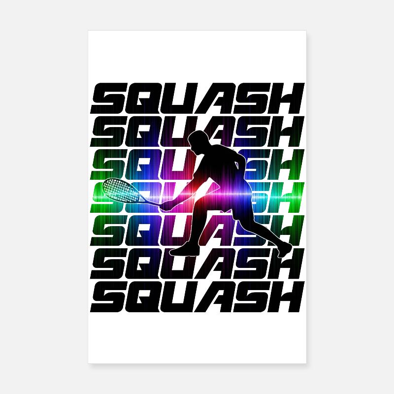 Squash Sport Design Poster 20x30 cm
