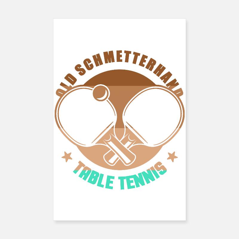 Tennis de table Old Schmetterhand battes de tennis de table Poster 20 x 30 cm