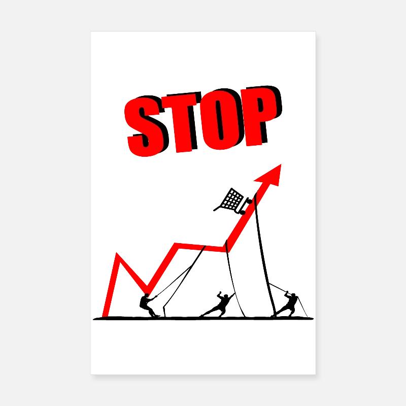 Inflation Prix des denrées alimentaires Poster 20 x 30 cm
