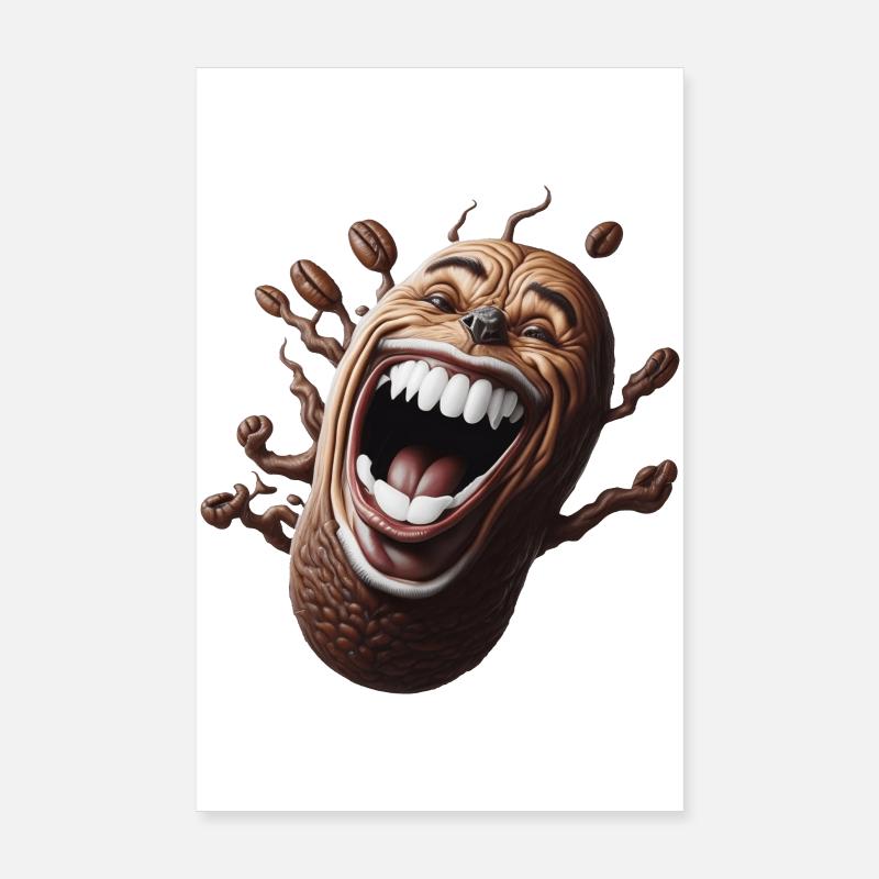 Grain de café chanceux Poster 20 x 30 cm
