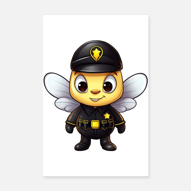 Bienen Polizei Poster 20x30 cm