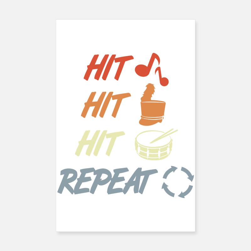 Battre et répéter Poster 20 x 30 cm