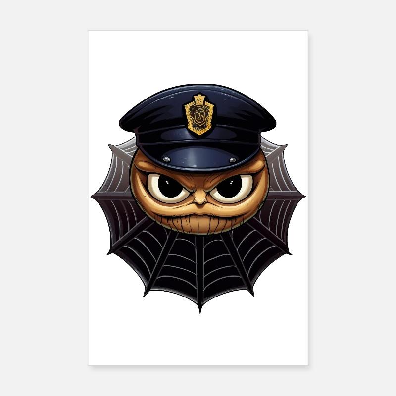Spinnen Polizei Poster 20x30 cm