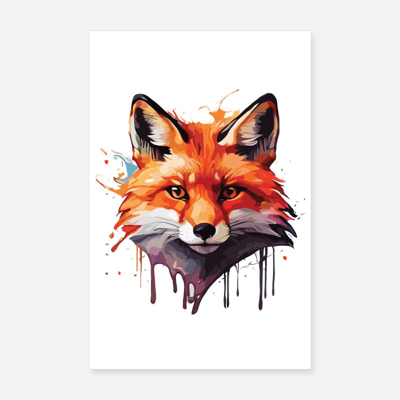 Cute Fox Poster 8" x 12" (20x30 cm)