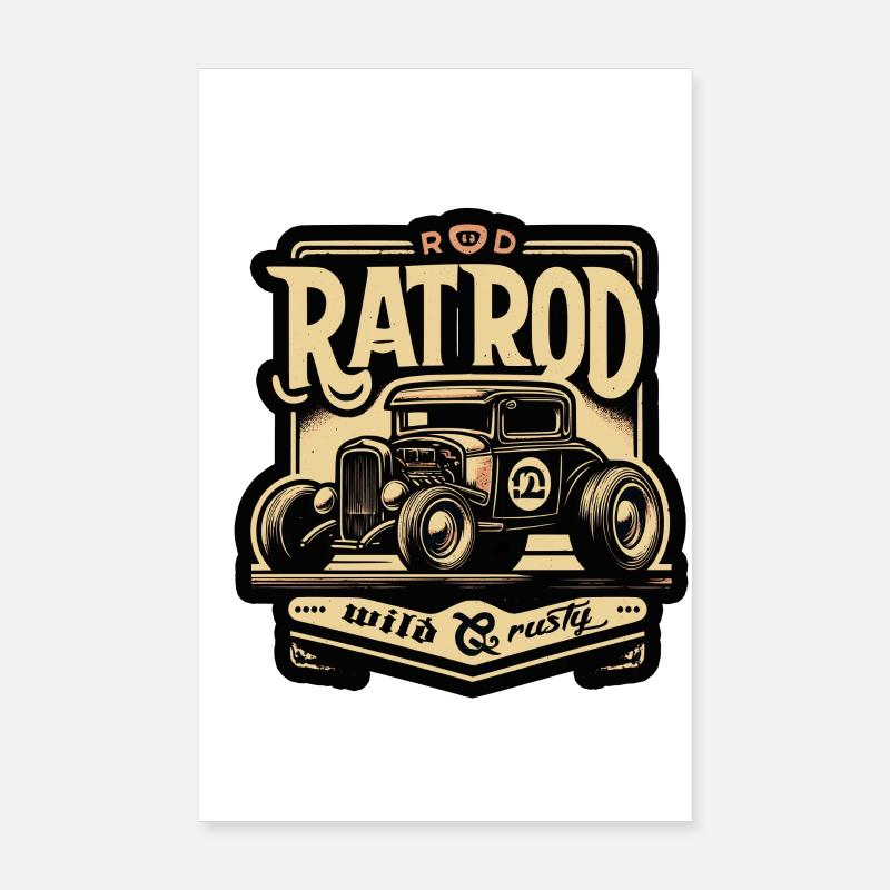 Ratsking Ratlook Shirt – Rustic Custom Style Poster 8" x 12" (20x30 cm)
