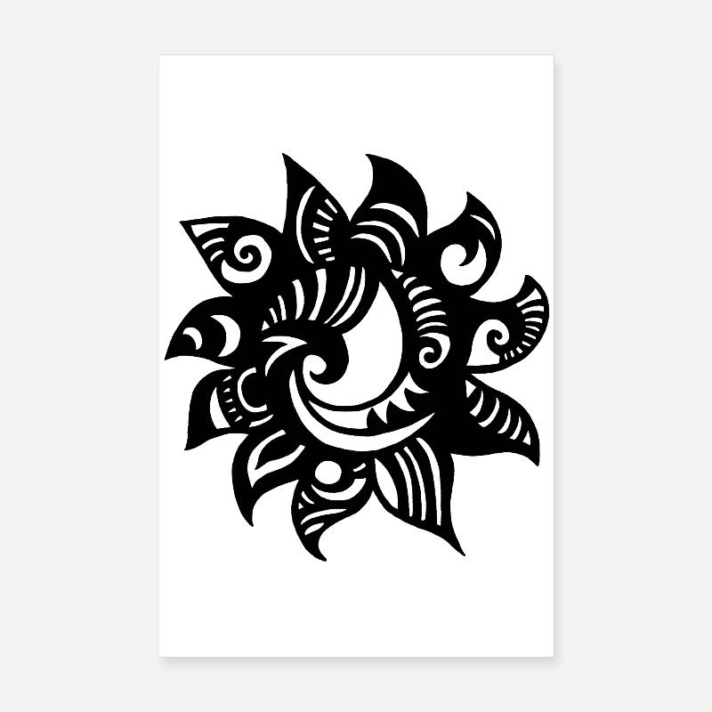 Soleil noir étrange Poster 20 x 30 cm