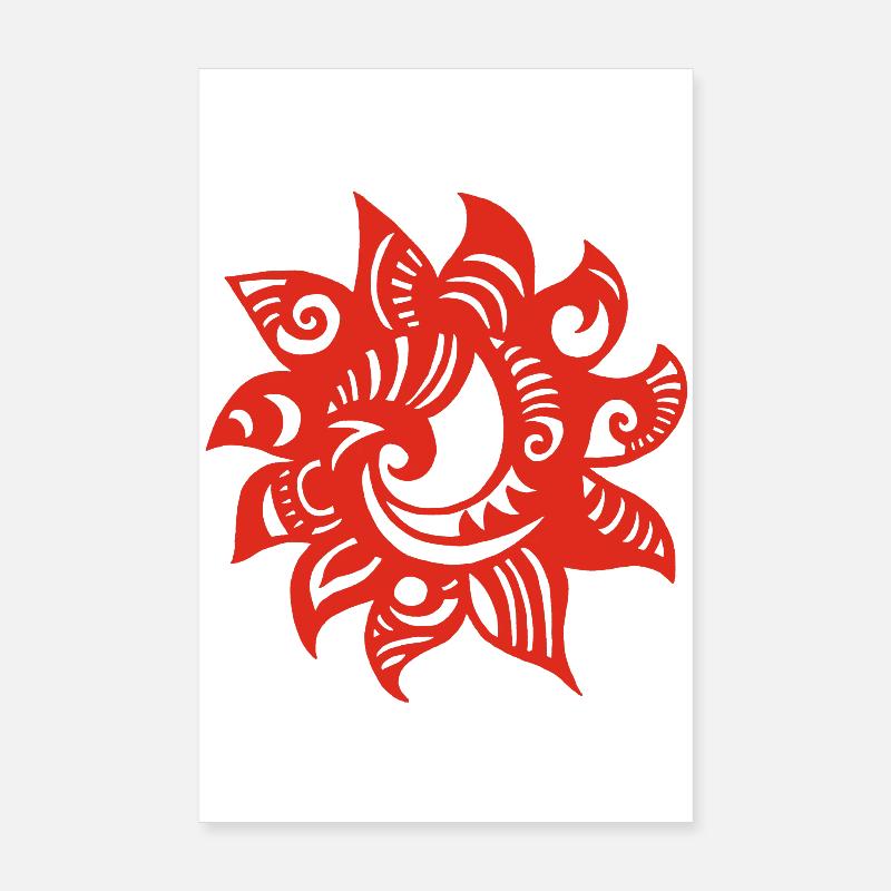 Seltsame rote Sonne Poster 20x30 cm