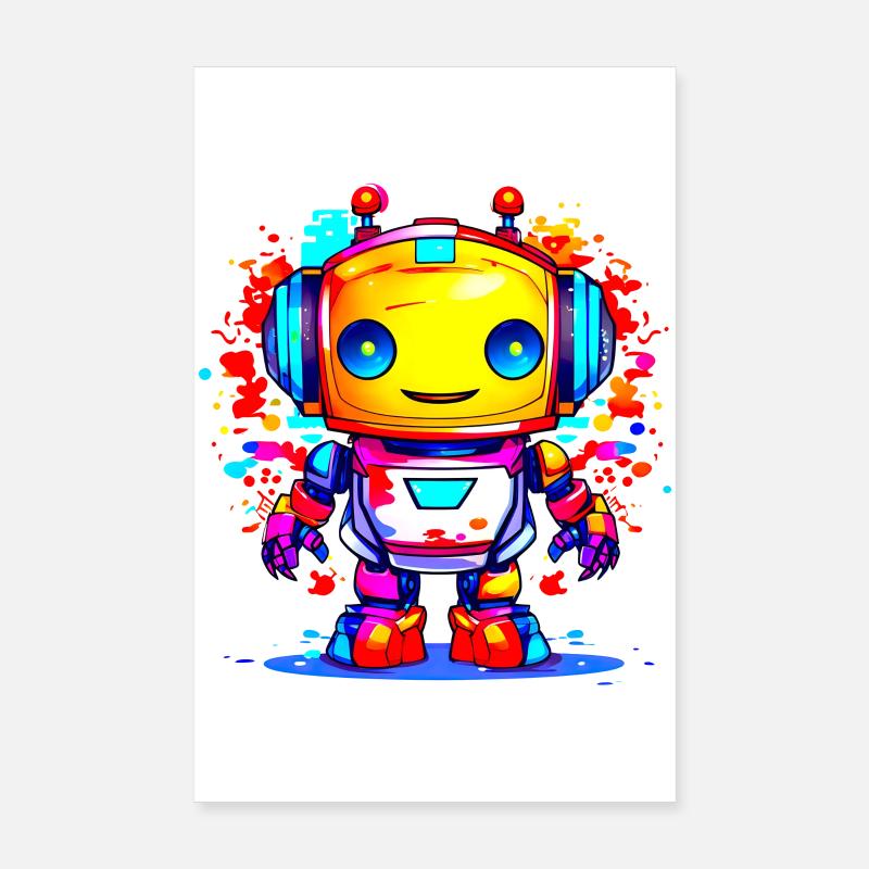 A Cute Robot Poster 8" x 12" (20x30 cm)