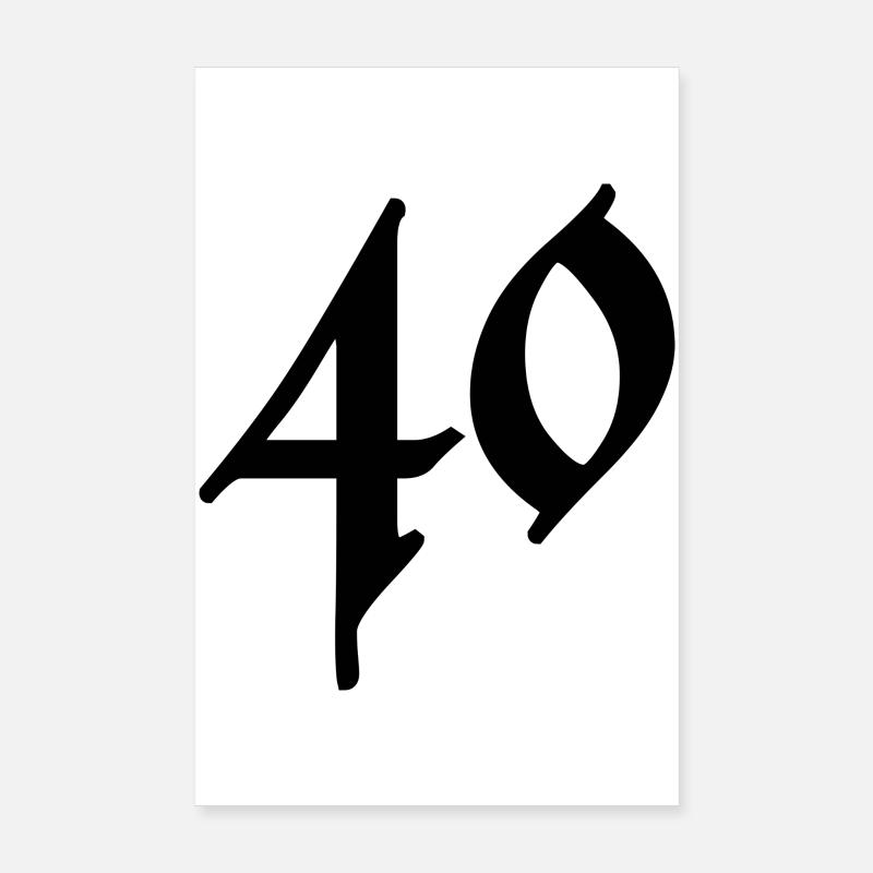 40. 40 ANS. 40e ANNIVERSAIRE. ANNIVERSAIRE 40 ANS. Poster 20 x 30 cm