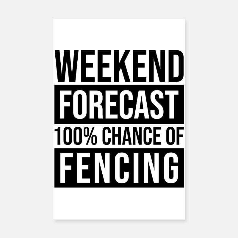 Fencing Poster 8" x 12" (20x30 cm)