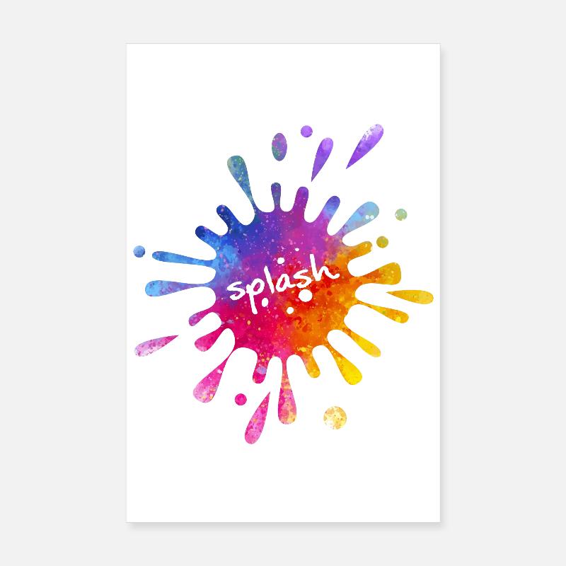 Splash - éclaboussure de couleur colorée Poster 20 x 30 cm