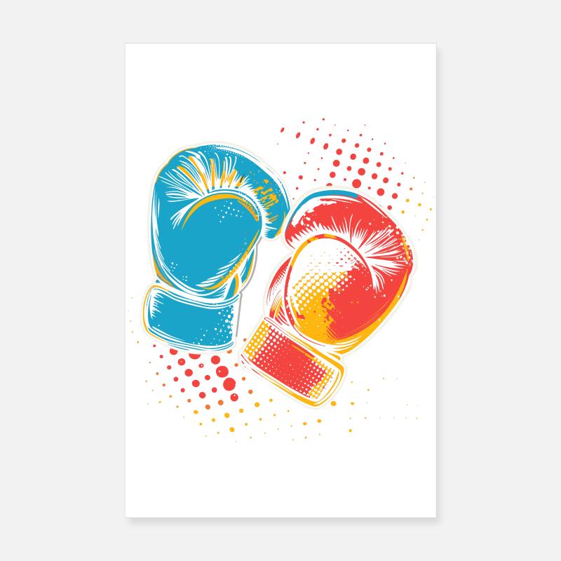 Boxhandschuhe Grafik Poster 20x30 cm
