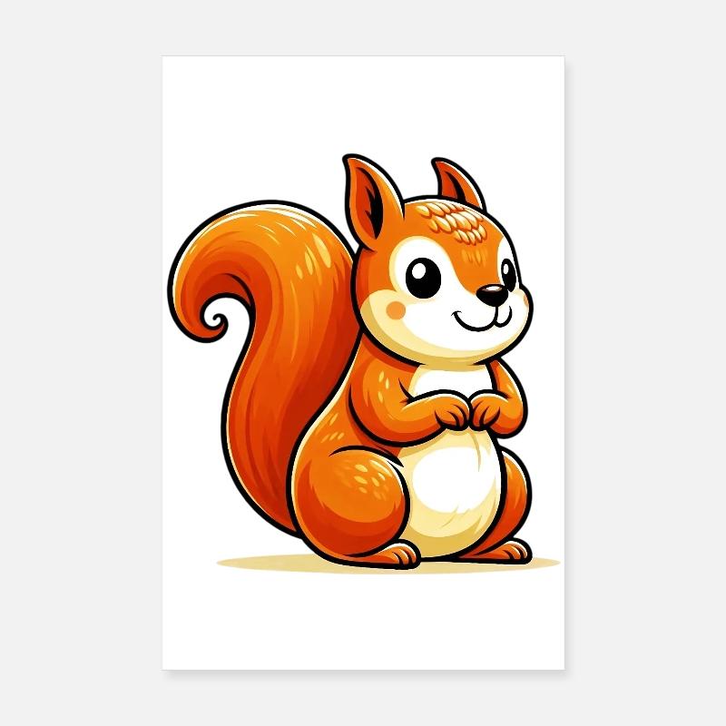 Écureuil Poster 20 x 30 cm