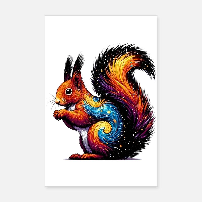 Écureuil Poster 20 x 30 cm