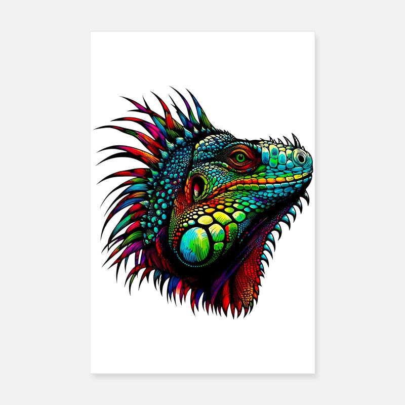 Iguana Poster 8" x 12" (20x30 cm)
