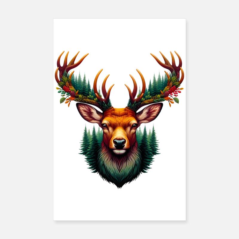 Hirsch Poster 20x30 cm