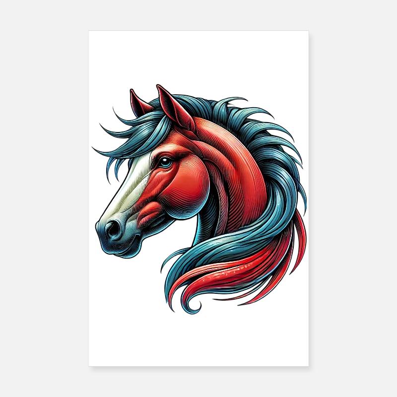 Horse Poster 8" x 12" (20x30 cm)