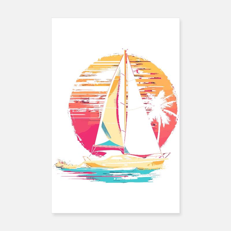90s Sailing Poster 8" x 12" (20x30 cm)