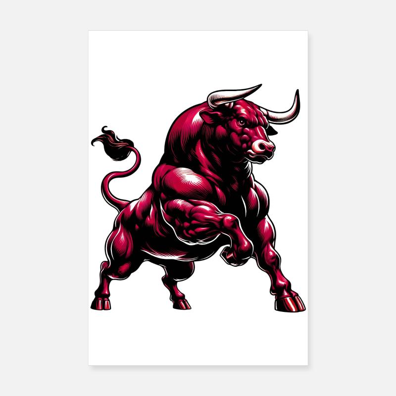Taureau Poster 20 x 30 cm