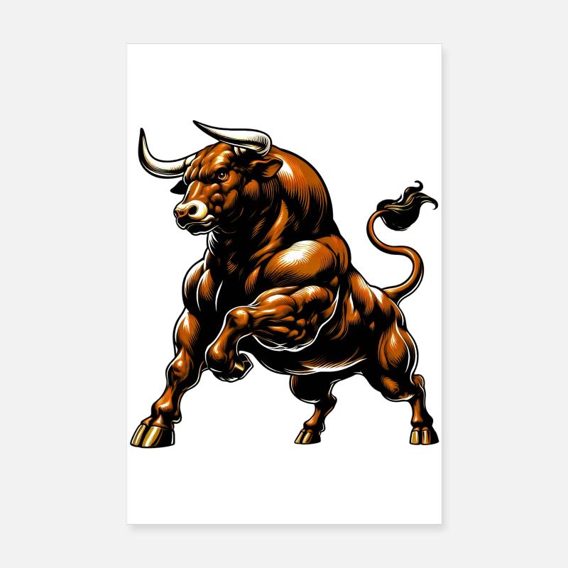 Taureau Poster 20 x 30 cm