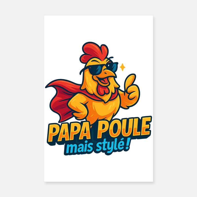 Chicken Style Mode Chic Poster 20x30 cm