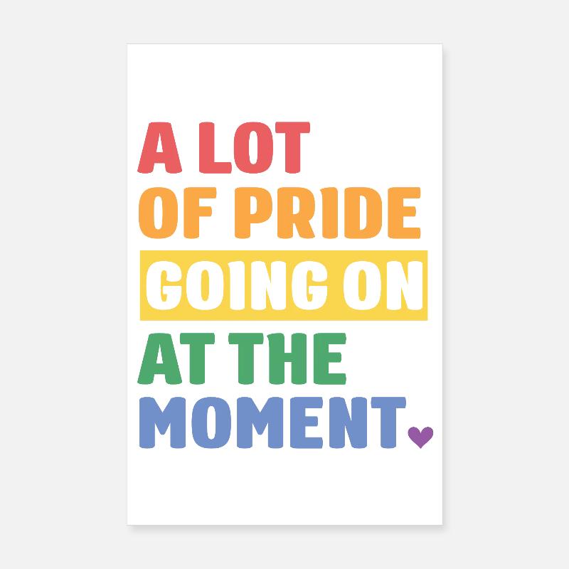 LGBTQ Pride Month - Viel Pride - Poster 20x30 cm - Weiß