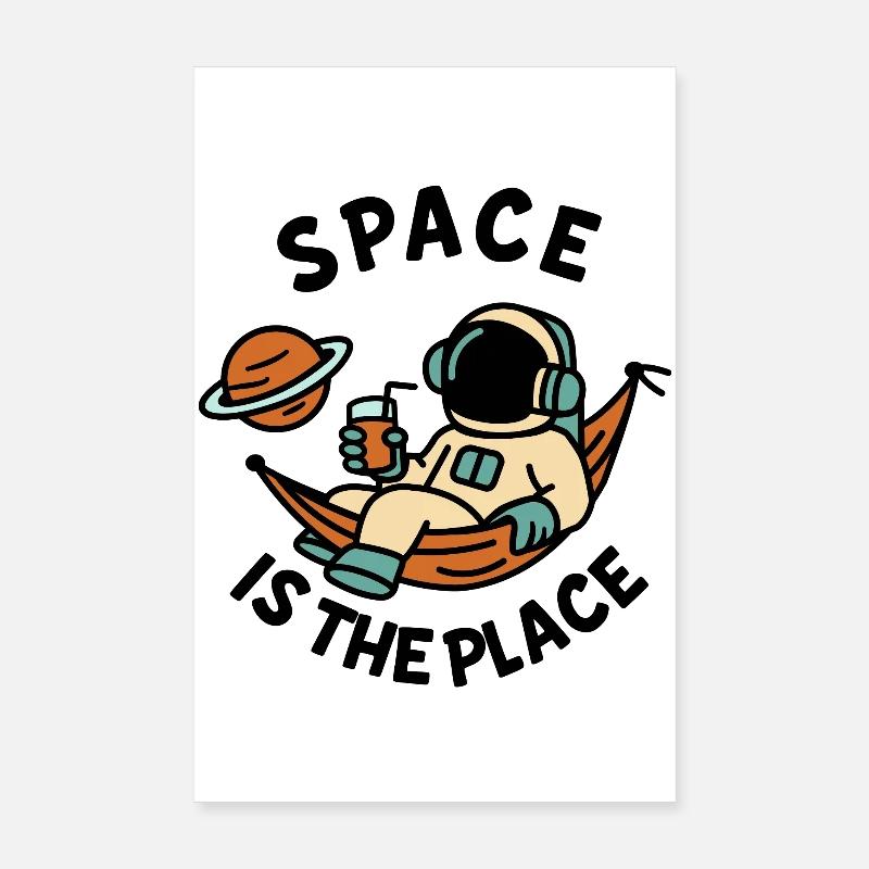 Space Explorer Astronaut Entspannendes Design Poster 20x30 cm