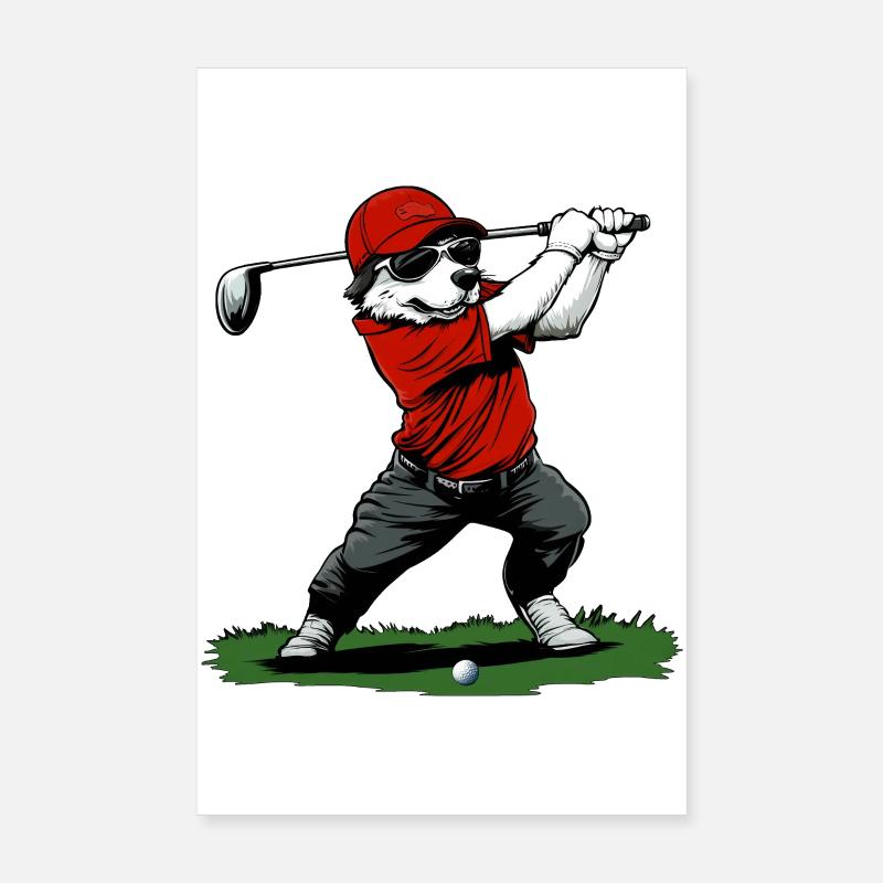 Golf pour chiens Poster 20 x 30 cm