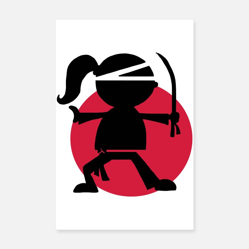 Fille ninja urbaine Poster 20 x 30 cm