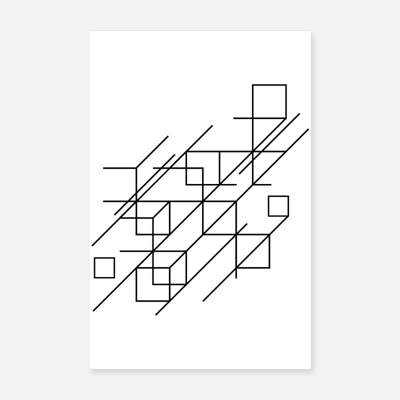 Conception de lignes géométriques Poster 20 x 30 cm