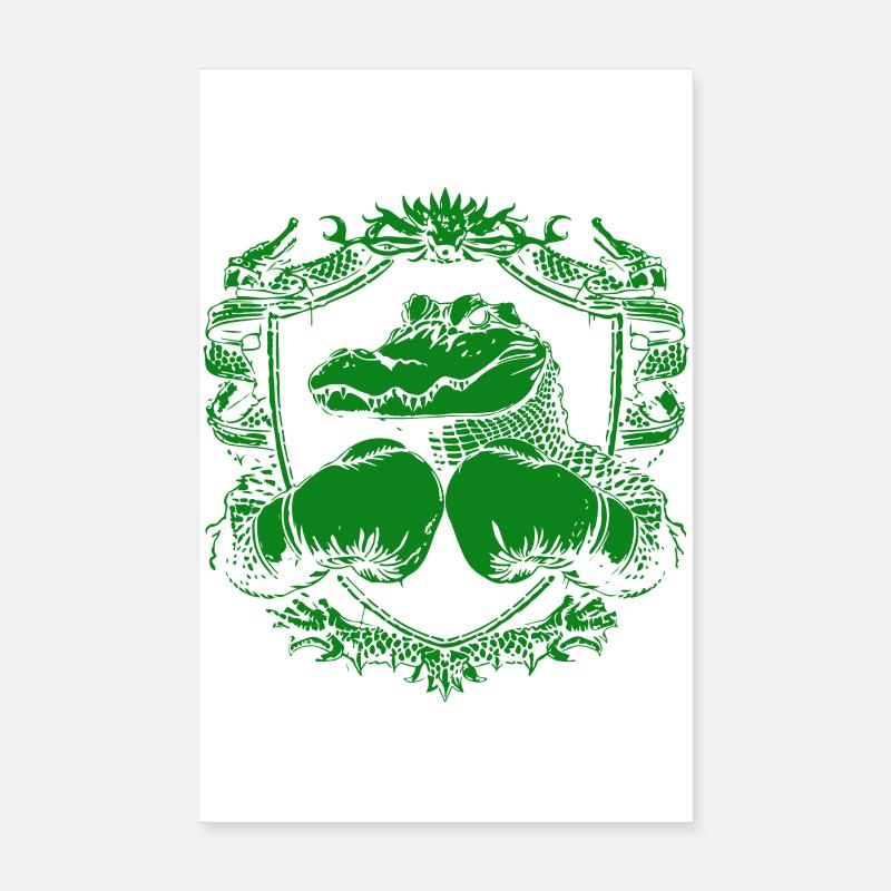krokodil-boxhandschuhe Poster 20x30 cm