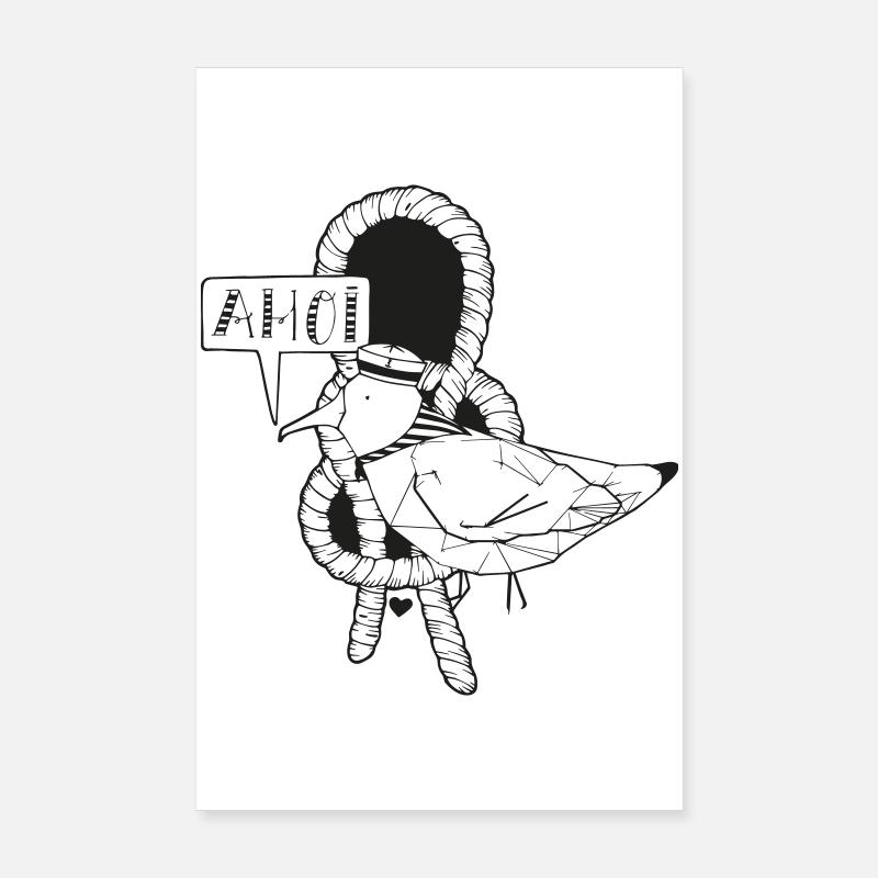 AHOI Möwe Poster 20x30 cm