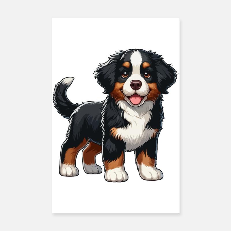 Bouvier Bernois chiot doux Poster 20 x 30 cm