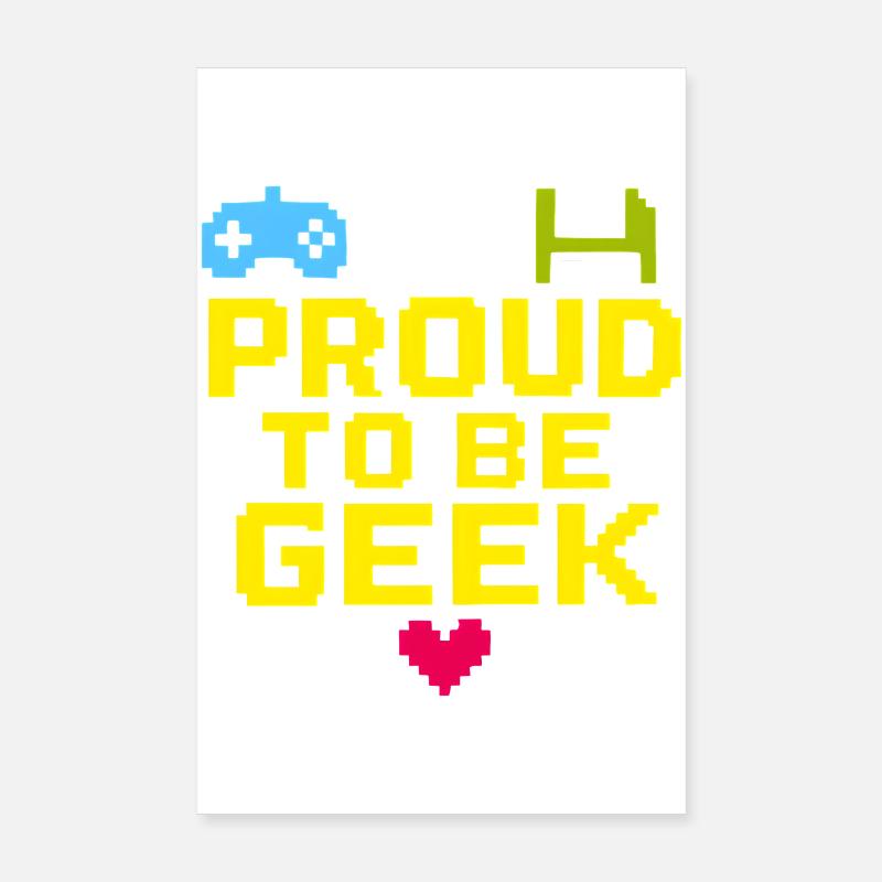 Stolzer Retro-Pixel-Geek Poster 20x30 cm