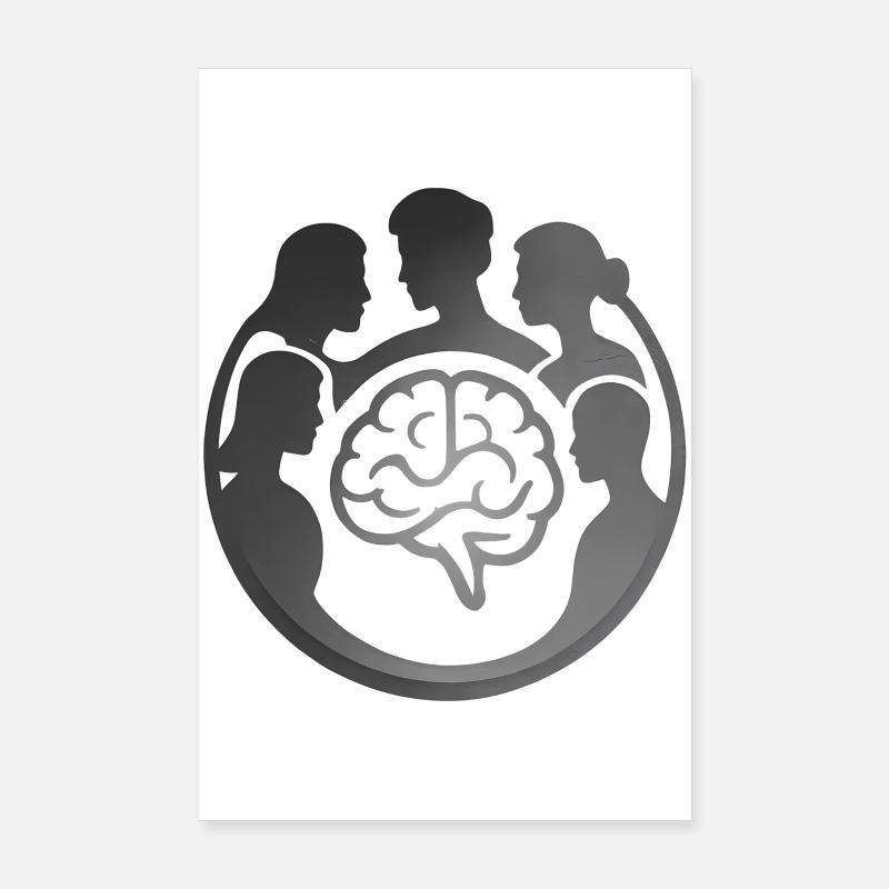 Community Brain Circle Poster 8" x 12" (20x30 cm)