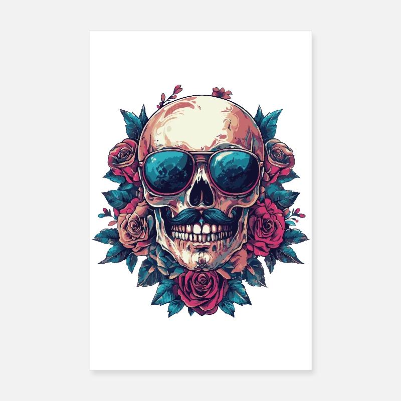 Skelett Bunt Poster 20x30 cm