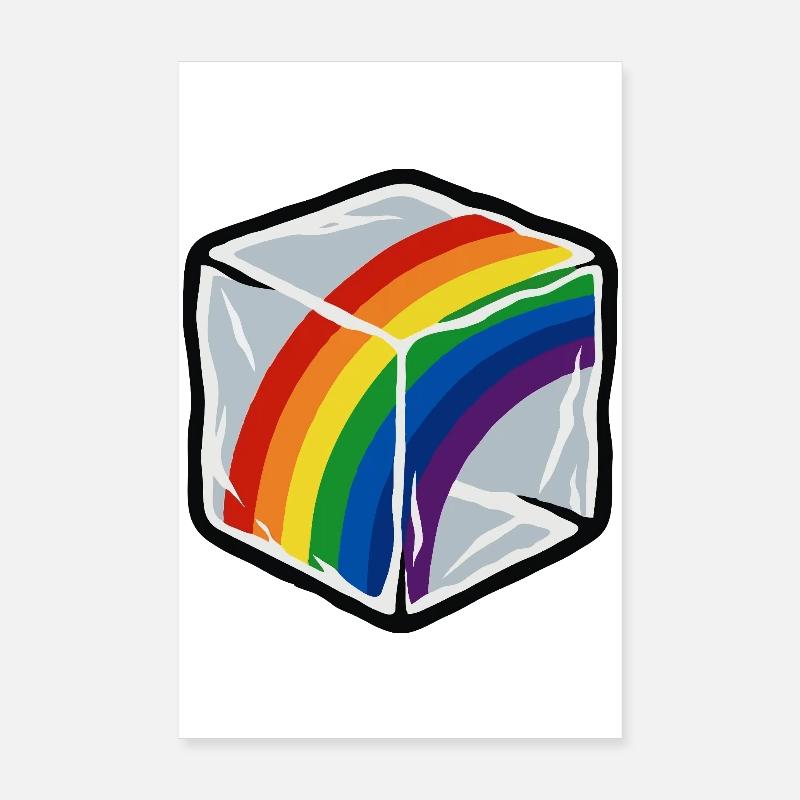 Rainbow in cube Poster 8" x 12" (20x30 cm)