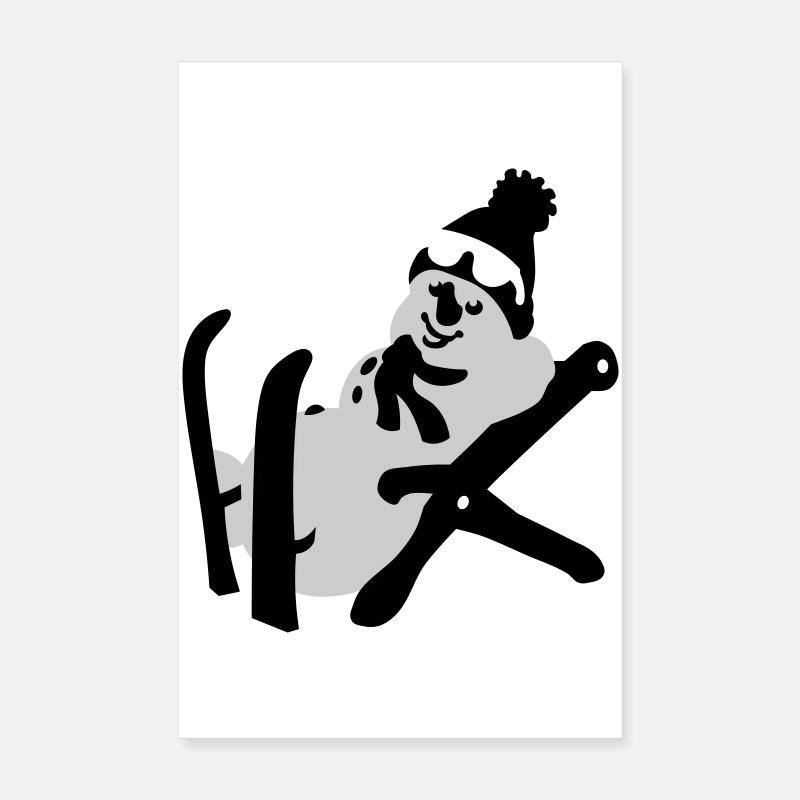Bonhomme de neige Poster 20 x 30 cm