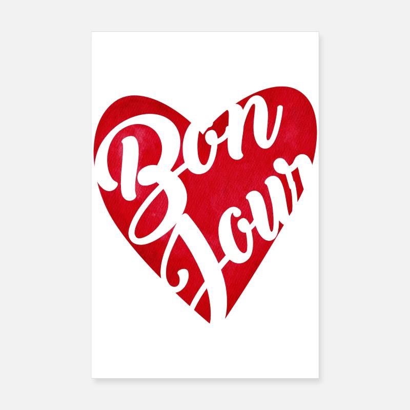 Hello Red Heart - Hello Gift Poster 8" x 12" (20x30 cm)