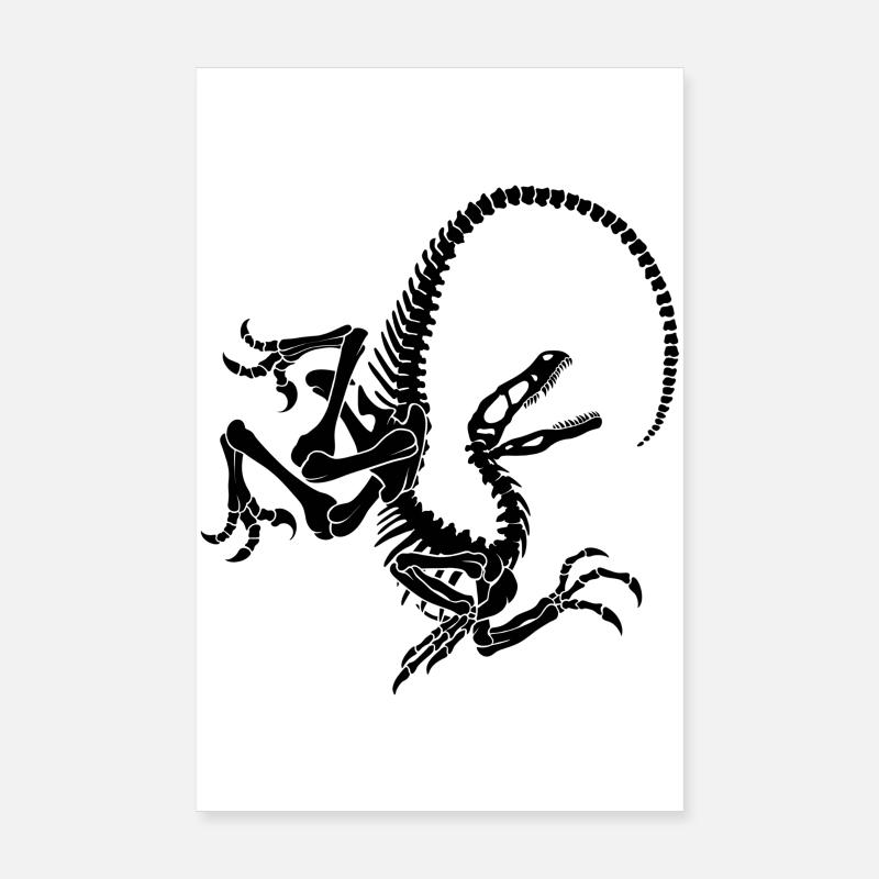 Squelette de raptor Poster 20 x 30 cm