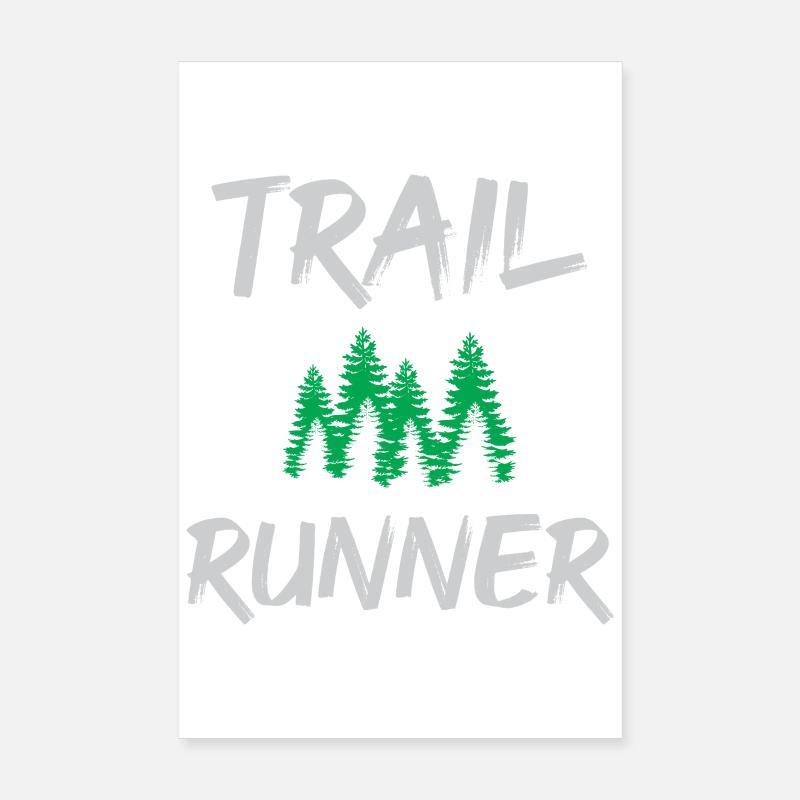 Coureur de trail Poster 20 x 30 cm