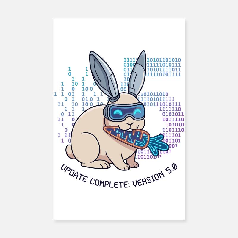 Update Complete 5.0 Cyber Rabbit Poster 8" x 12" (20x30 cm)
