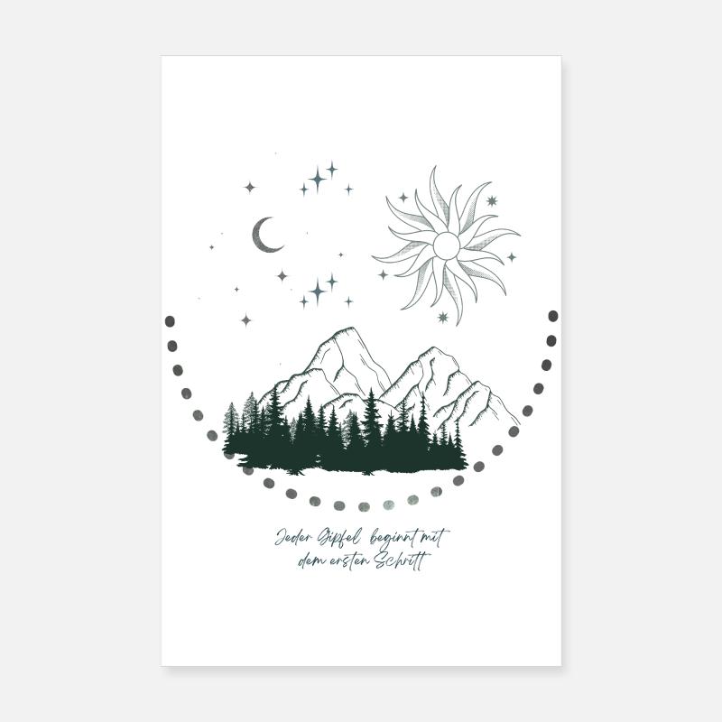 Gipfel Poster 20x30 cm