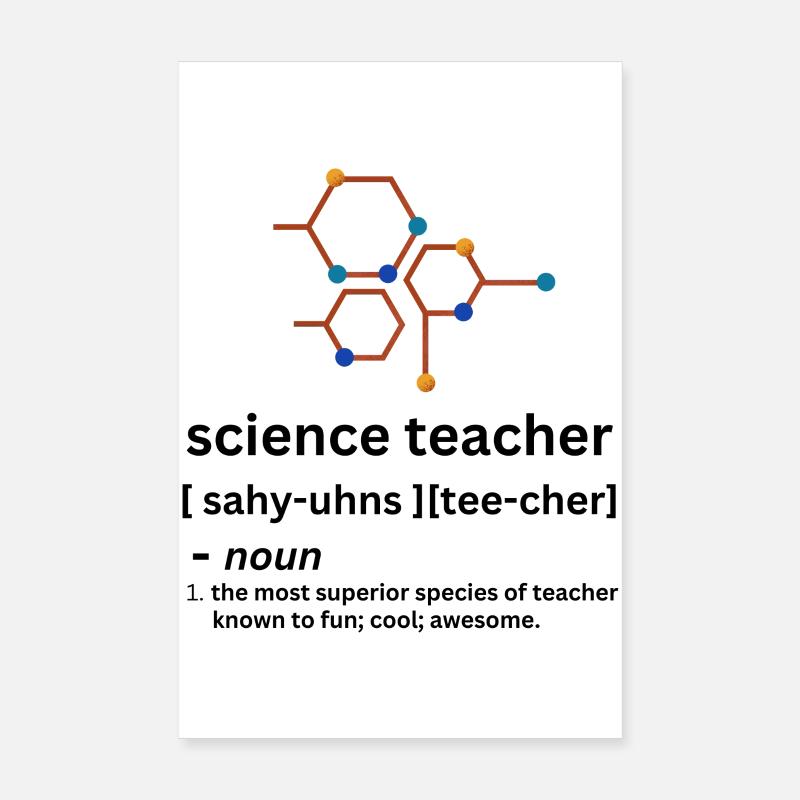 Définition du nom drôle pour le professeur de sciences Poster 20 x 30 cm